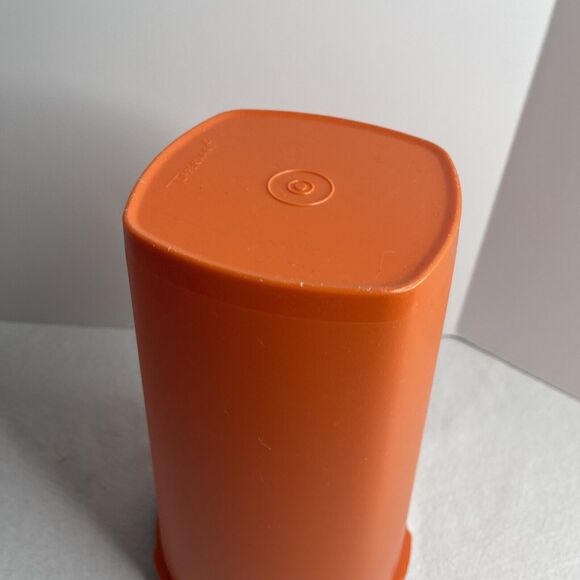 Folgers AromaSeal Vintage Tupperware 11” Tall Orange Black Lid Coffee Rare - Picture 10 of 15